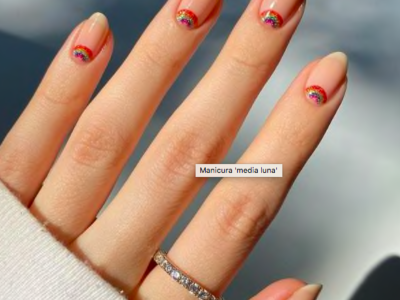 Si prefieres las uñas cortas, la manicura ‘media luna’ de tendencia te va a encantar