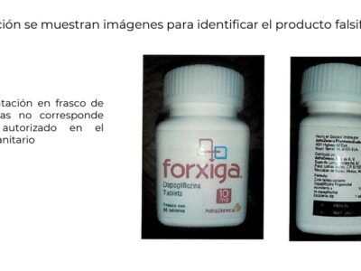 Emite COFEPRIS Alerta Sanitaria por Falsificación y comercialización ilegal del producto Forxiga (Dapagliflozina) 10mg