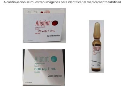 COFEPRIS emite Alerta Sanitaria por la falsificación y comercialización ilegal de Alistint